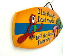 Load image into Gallery viewer, Surf Board Tropical Sign-Friends