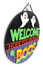 Load image into Gallery viewer, Welcome Boos Circle Halloween Signs