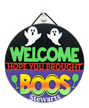Load image into Gallery viewer, Welcome Boos Circle Halloween Signs