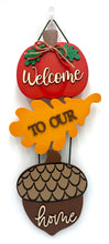 Load image into Gallery viewer, Pumpkin Leaf Acorn Fall Signs