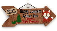 Load image into Gallery viewer, Happy Camping Arrow Signs