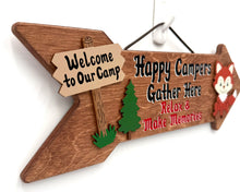 Load image into Gallery viewer, Happy Camping Arrow Signs