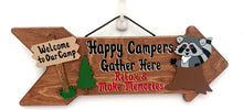 Load image into Gallery viewer, Happy Camping Arrow Signs
