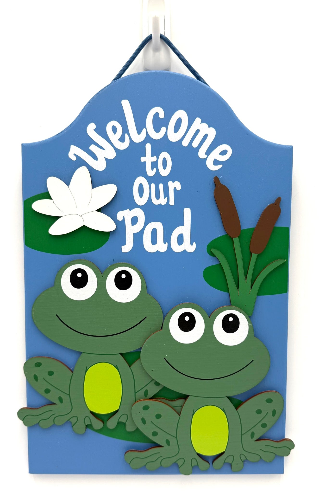 Frog Pub Sign Welcome to Our Pad Frog Sign – Uniquely Crafted Signs
