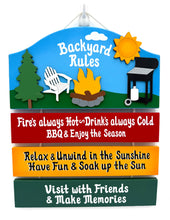 Load image into Gallery viewer, Backyard Rules Sign
