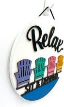 Load image into Gallery viewer, Relax-Tropical Circle Sign
