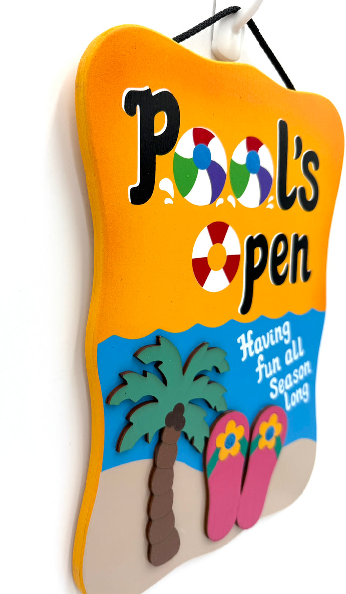 Pool's Open Sign – Uniquely Crafted Signs
