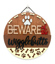 Load image into Gallery viewer, Beware Wigglebutts Dog Signs
