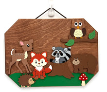 Load image into Gallery viewer, Woodland Animals Boy's &amp; Girl's Room Signs
