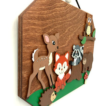 Load image into Gallery viewer, Woodland Animals Boy's &amp; Girl's Room Signs
