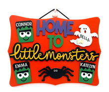 Load image into Gallery viewer, Home Little Monsters Halloween Signs
