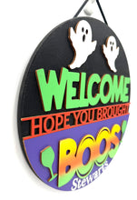 Load image into Gallery viewer, Welcome Boos Circle Halloween Signs
