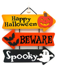 Load image into Gallery viewer, Happy Halloween Arrow Halloween Signs
