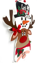 Load image into Gallery viewer, Snowman Reindeer Santa Trio Christmas Signs
