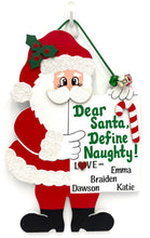 Load image into Gallery viewer, Santa Define Naughty Christmas Signs
