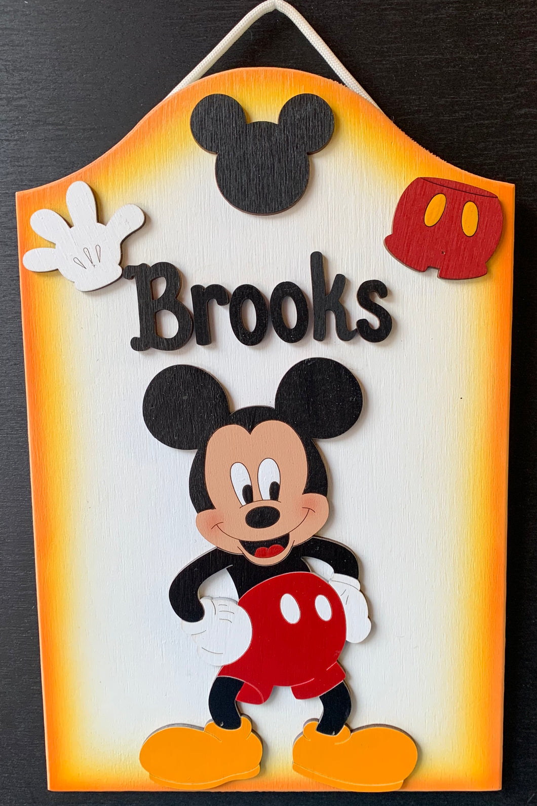Mickey Mouse Kids Room Wooden Painted Personalized Sign Mickey Mouse Room Decor Mickey Mouse Room Sign Personalized Mickey Mouse Sign